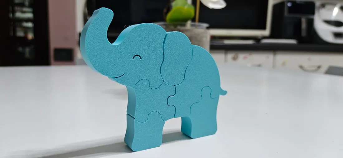 Quebra-cabeça 3D de elefante